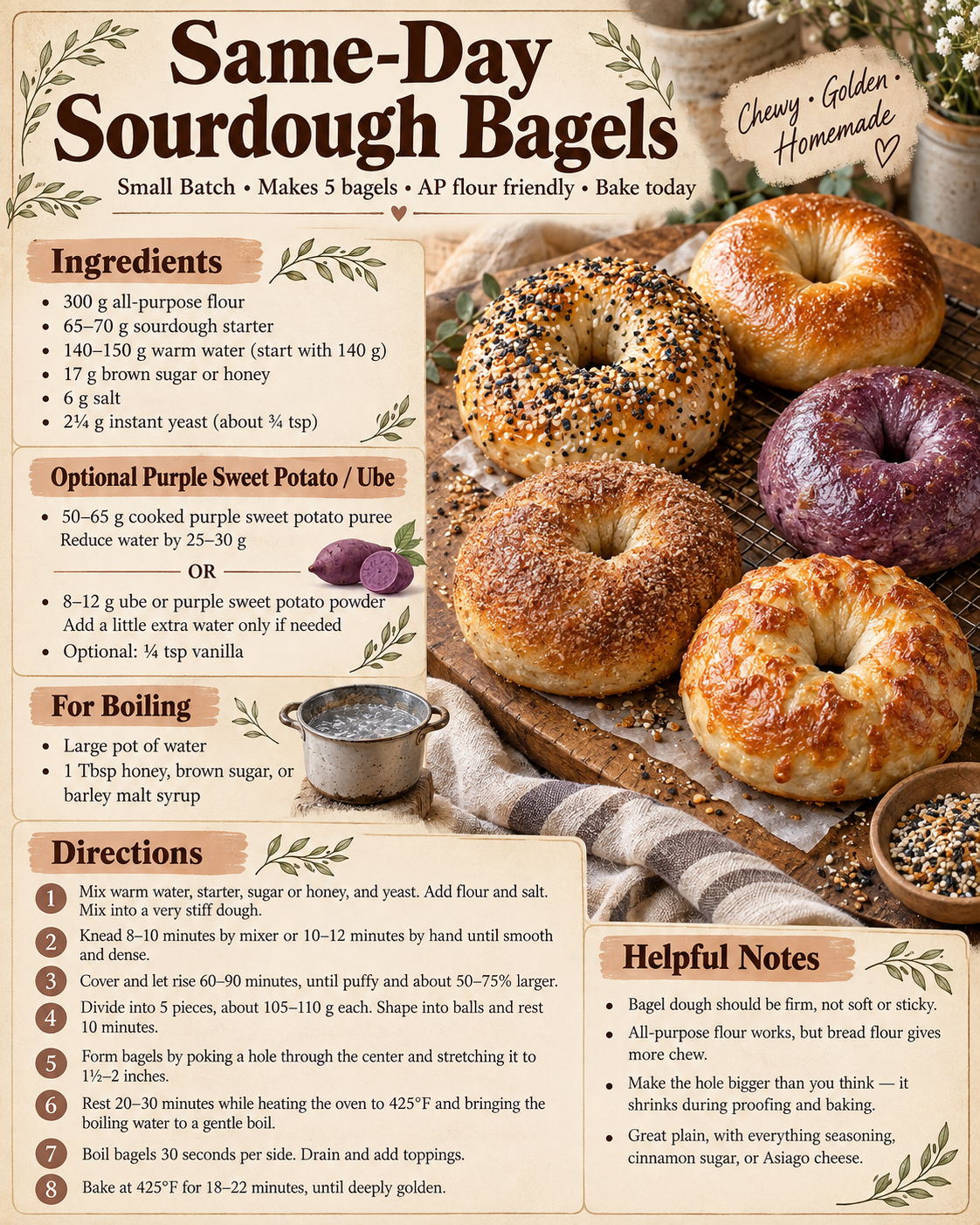 Same Day Sourdough Bagel Base