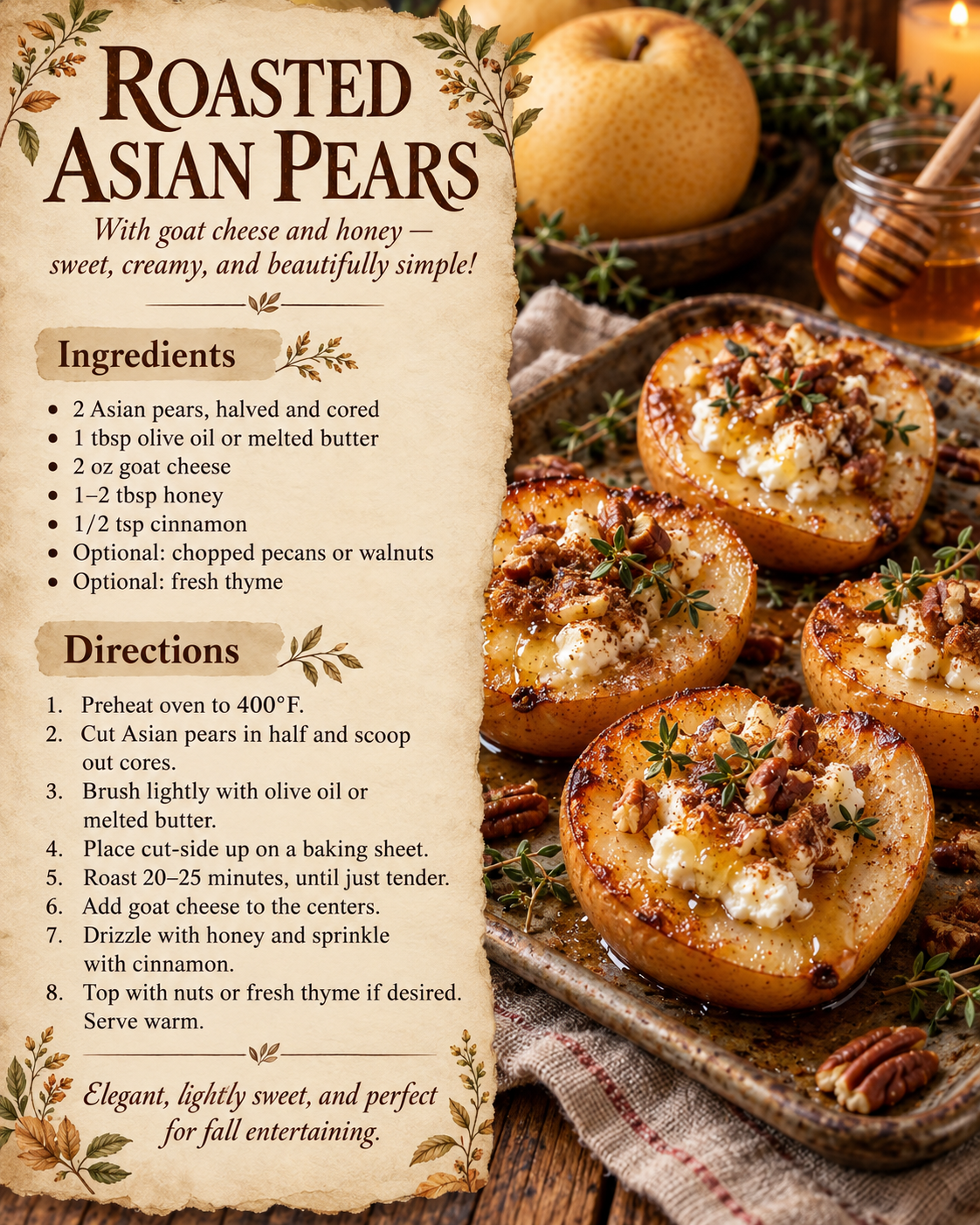 ASIAN PEARS & GOAT CHEESE