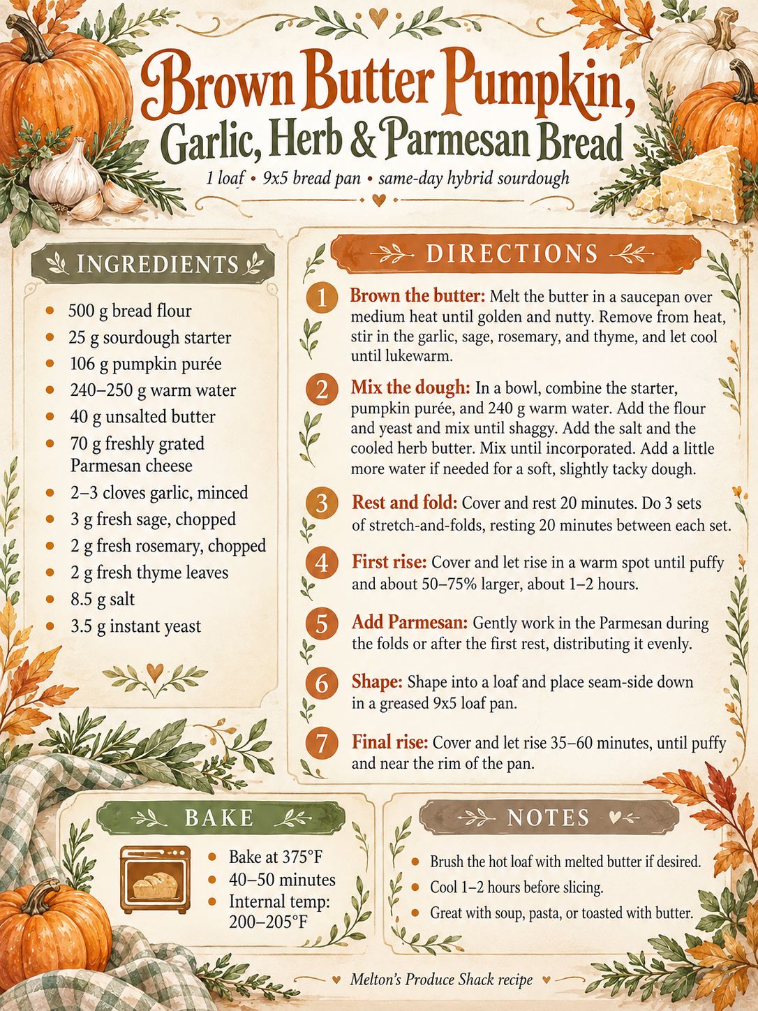 Brown Butter, Pumpkin, Herb & Parmesean